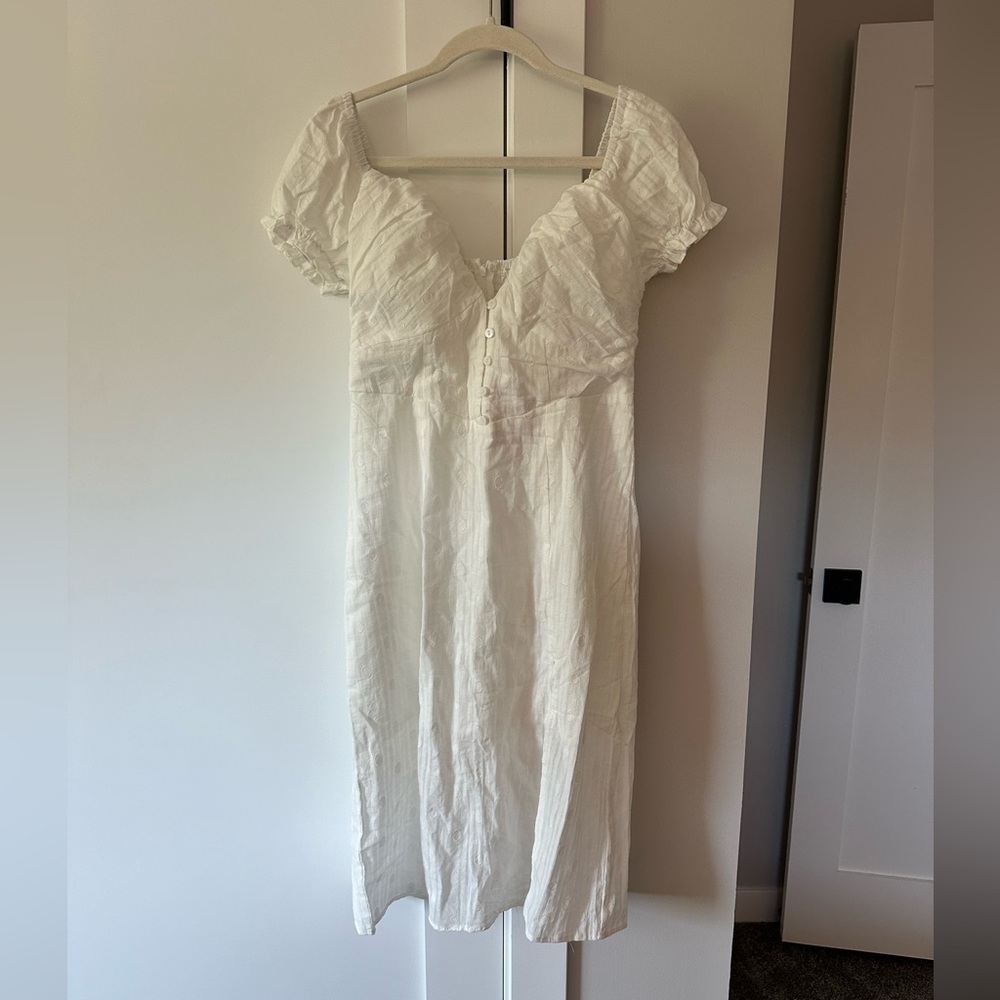 Hello Molly white dress midi NWT